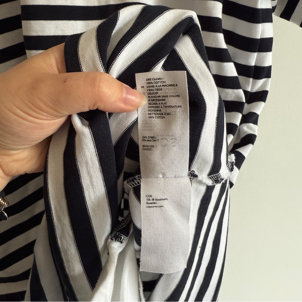 COS Striped Cotton Dress, M - Picture 8 of 9